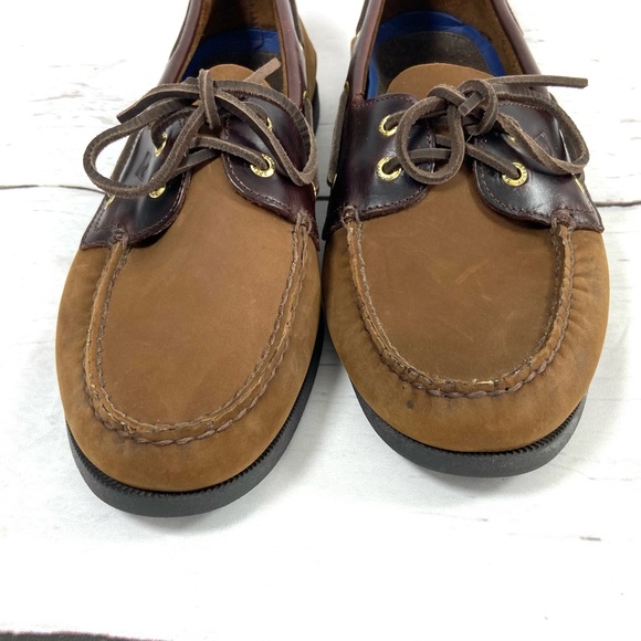 Sperry Top Sider Boat Shoes Men’s 13M Brown Leather Slip On - Picture 6 of 12